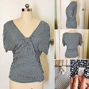 Anthropologie Drape and Scallop Top by Weston Wear size small